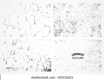 Set of grunge textures.Vector distress textures.