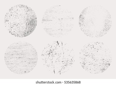 Set of grunge textures.Vector distress textures.