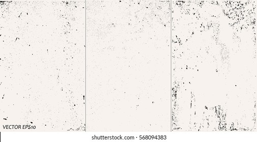 Set of grunge textures.Vector distress textures.