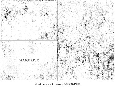 Set of grunge textures.Vector distress textures.