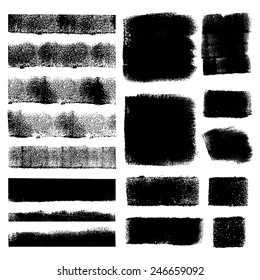 Set of grunge textures.Vector illustration.