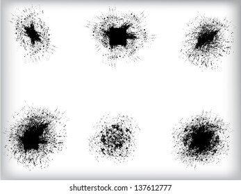 set of grunge vector