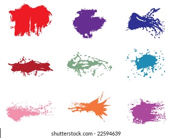 set of grunge vector