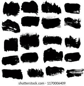 Set of grunge vector brush strokes