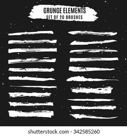 Set of Grunge Vector Brushes. Hand Drawn elements for Your Business or art works.
