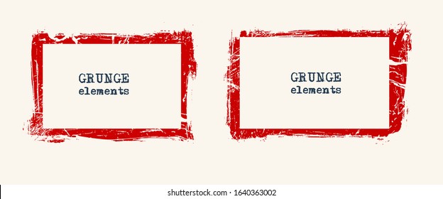 Set of grunge vector frames. Grunge background. Abstract retro background. Vintage vector backgrounds. Design elements. Texture background. Abstract shapes vector pack