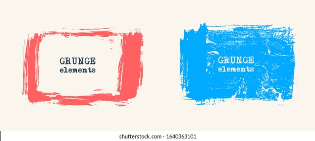 Set of grunge vector frames. Grunge background. Abstract retro background. Vintage vector backgrounds. Design elements. Texture background. Abstract shapes vector pack