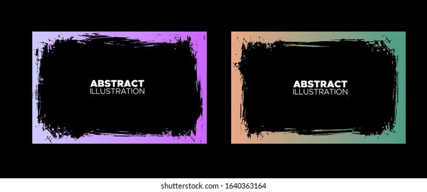 Set of grunge vector frames. Grunge background. Abstract retro background. Vintage vector backgrounds. Design elements. Texture background. Abstract shapes vector pack