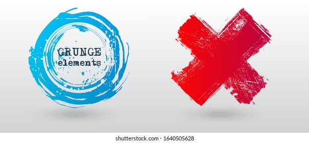 Set of grunge vector frames. Grunge background. Abstract retro background. Vintage vector backgrounds. Design stamp elements. Texture stamp background. Abstract shapes vector pack