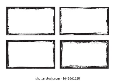 Set of grunge vector frames. Grunge backgrounds.