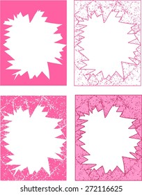 Set of grunge vector frames. Design elements. 