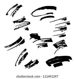 Set of grunge vector pen