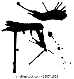 Set of grunge vector pen