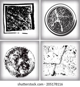 Set of grunge vector shapes
