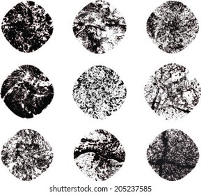 Set of grunge vector shapes