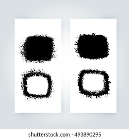 Set of grunge vector shapes. Grunge backgrounds pack. Abstract elements from design.