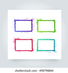 Set of grunge vector shapes. Grunge backgrounds pack. Abstract elements from design.