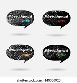 Set of grunge vector shapes. Vector banners. Abstract shapes.  Grunge art. Retro background. Vintage background. Design elements