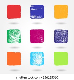 Set of grunge vector shapes. Vector banners. Abstract shapes. Grunge art. Design elements