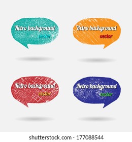 Set of grunge vector shapes. Vector banners. Abstract shapes. Grunge art. Retro background. Vintage background. Design elements