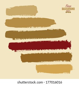 A set of grunge vector watercolor and ink strokes (individual objects). Nice design elements for your projects