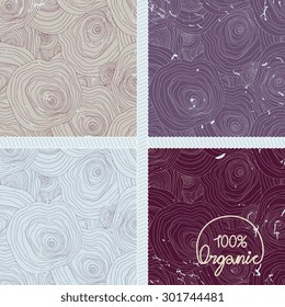 Set of grunge vector wood texture backgrounds