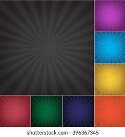 set of Grunge vintage background