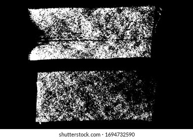 Conjunto de brocha de textura de tiza blanca gruesa sobre fondo negro