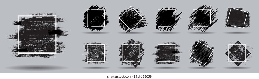 Set von grunzigen Hintergründen - Vektorgrafik
