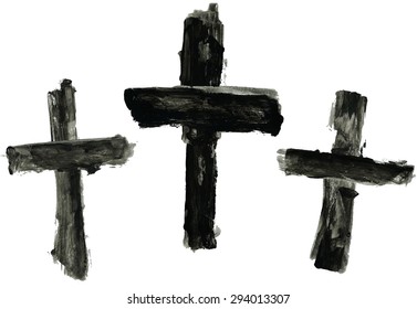  set of grungy rough crosses 