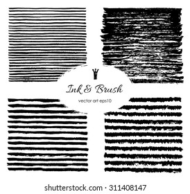 Set of grungy stripes backgrounds.