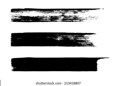 Set of grungy vector brushes