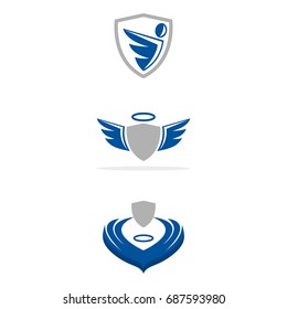 A set of guardian angel icons