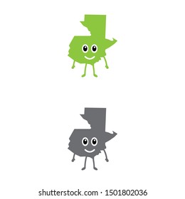 a set of Guatemala map mascots
