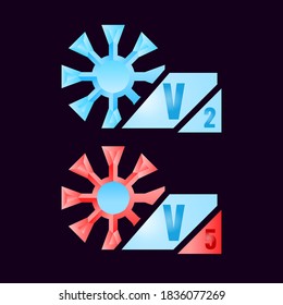 Juego de iconos de gui vip con interfaz de insignia de nieve para elementos de activos ui de juego ilustración vectorial