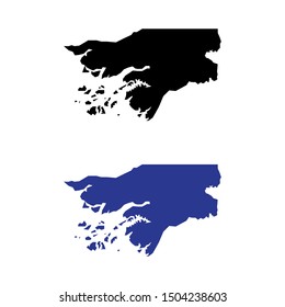 a set of Guinea Bissau map icons