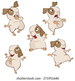 A set of a guinea pigs cartoon