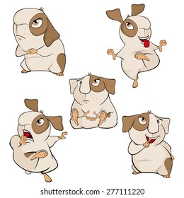 A set of a guinea pigs cartoon