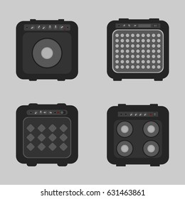 Set of guitar amplifiers