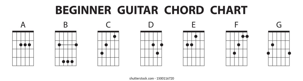 set of guitar chord icon vector illustration logo template