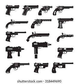 Set of gun icons