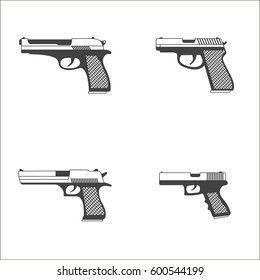 Set of Gun Icons