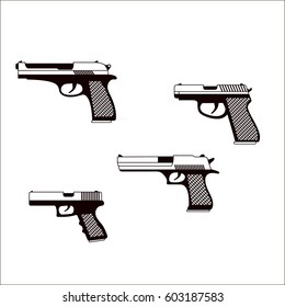 Set of Gun Icons