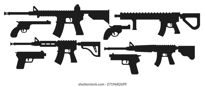 Conjunto de pistolas Vector Pack Ilustración