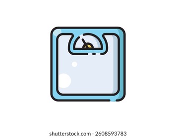 Set of an Gym Workout Body Scale Icon