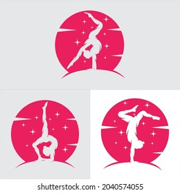 Set of gymnastic Logo design