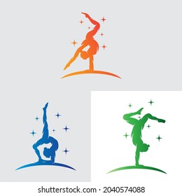 Set of gymnastic Logo design