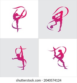 Set of gymnastic Logo design