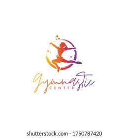 Set Of Gymnastics Logo Design Templates