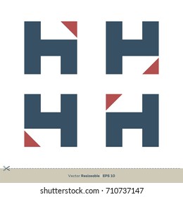 Set H Letter Logo Template Illustration Design. Vector EPS 10.